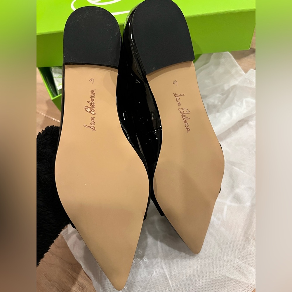 Sam Edelman Black Flats 6 - Picture 7 of 10